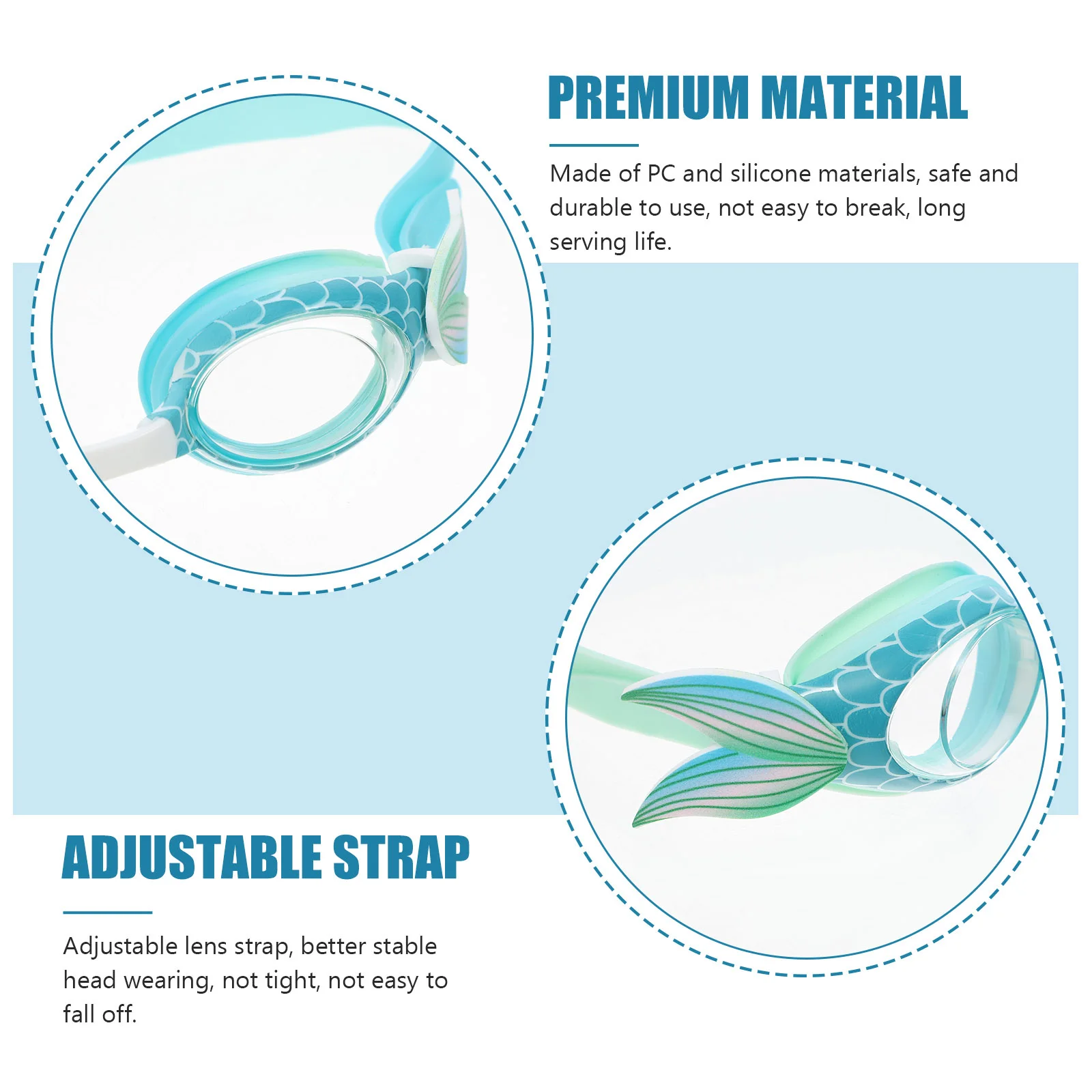 

Children's Swimming Goggles Kids Dresses Summer Mermaid Silicone Glasses Toddler