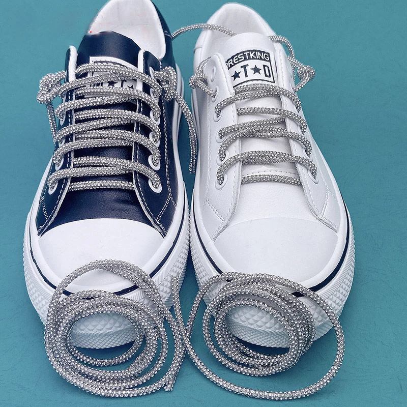 

Fashion Bing Rhinestone Crystal Shoe Laces Personality Creative Sports Shoelaces Luxury Air Force 1 Lace