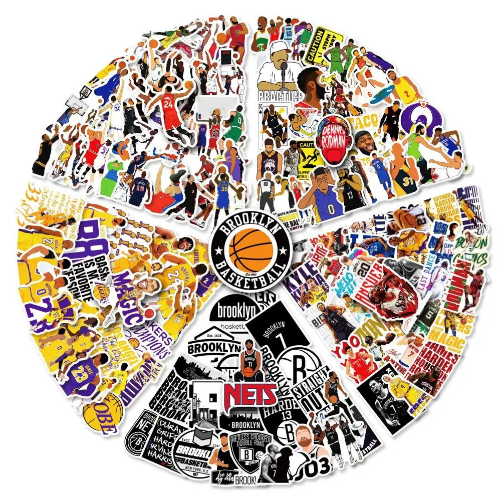 

Amiqi NBA Series Combination Sticker T3 Basketball Star Cartoon Graffiti Sticker Suitcase Skateboard Laptop Waterproof Stickers