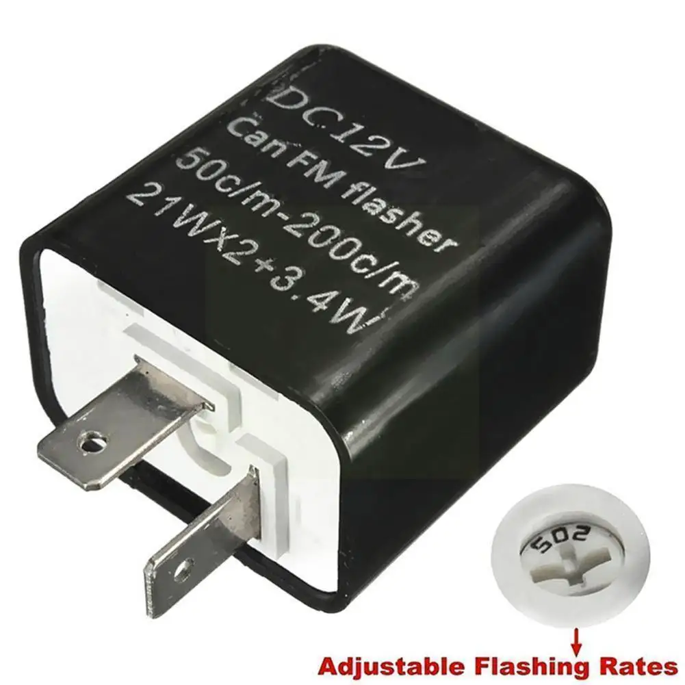 

2 Pin Led Flasher Relay 12v Motorcycle Flashers Adjustable Frequency Of Turn Signals Blinker Indicator Relays For Motorcycl V7l1