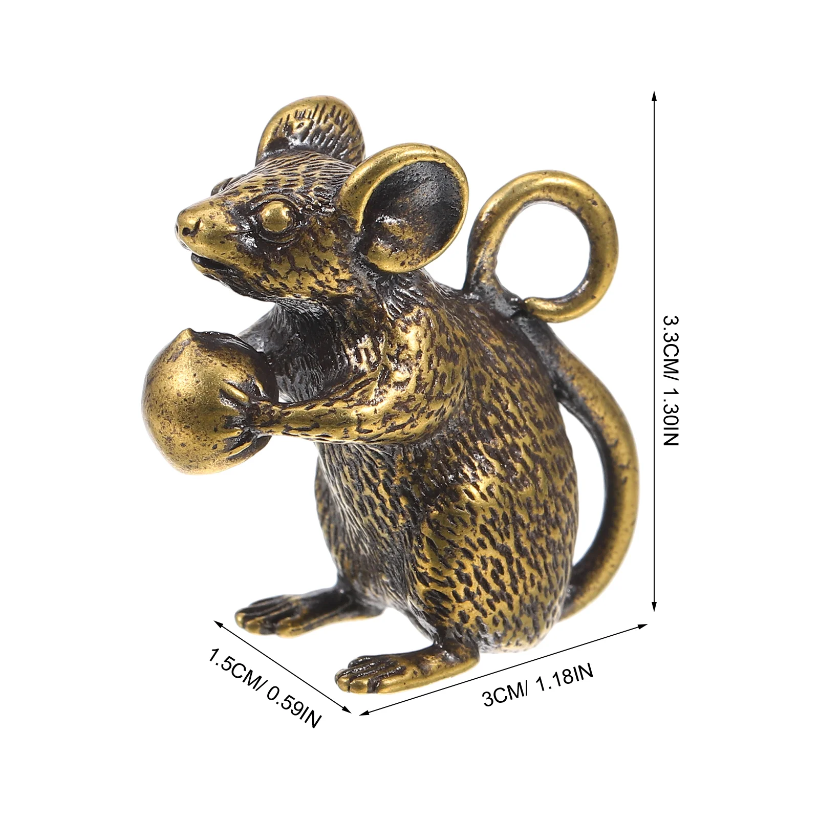 Очаровательное украшение для офиса брелок с золотой мышкой медная подвеска со