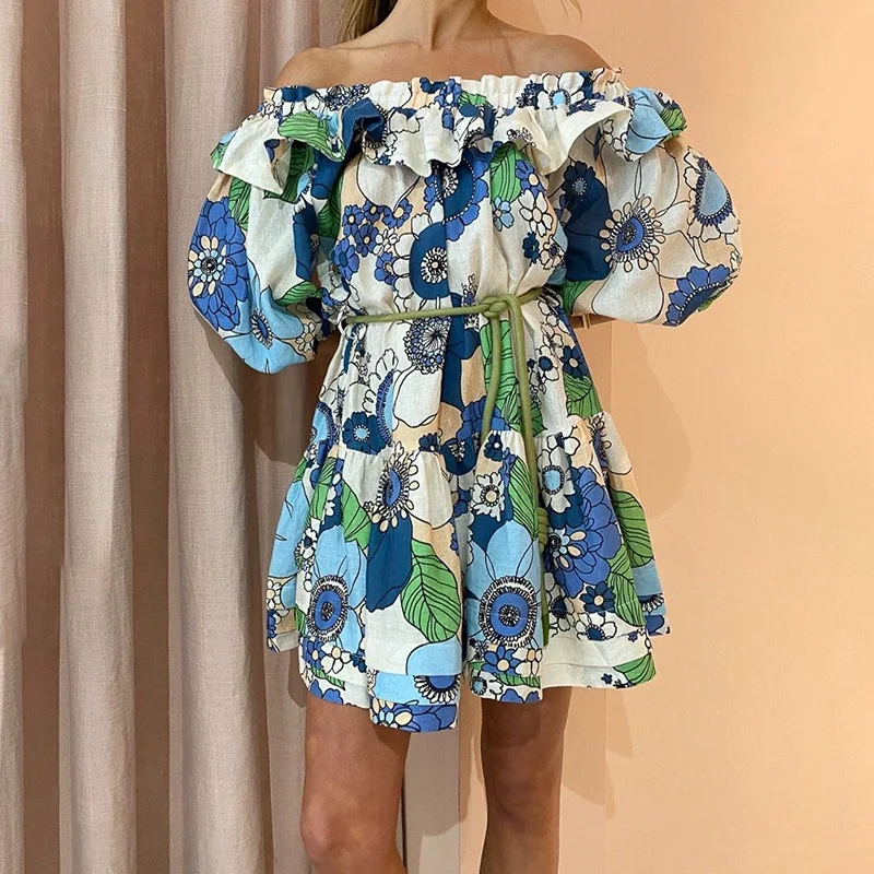

Ripe Wind Printed First Skirt 2022 Spring And Summer New Lots