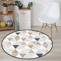 nordic round carpets area rugs for children rooms striped pattern 100 polyester living room rug bedroom alfombra