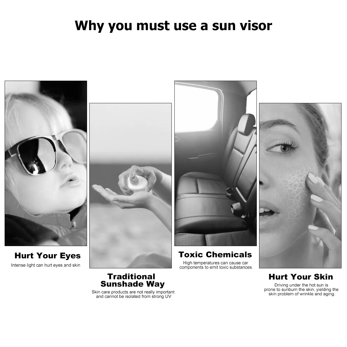 

Cartoon Car Curtain Side Window Sunshade Summer Car Sun Visor with Net Bag