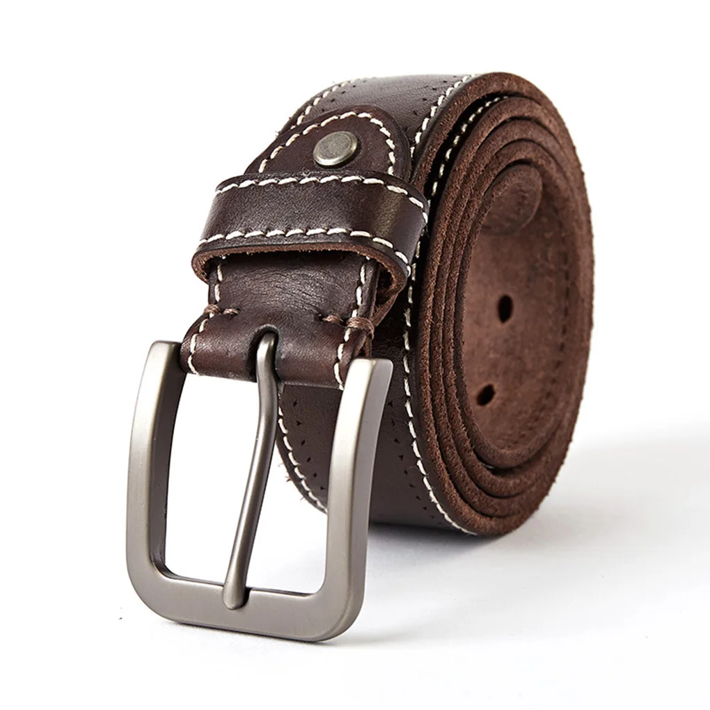 Men Belts Alloy Buckle Adults Leather Man Waist Band Pants Matching Waistband Strap for Festival Office Decoration