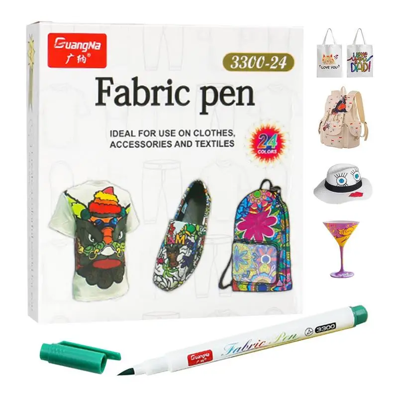 

Waterproof Permanent Color Fabric Textile Marker Pen For T Shirt Shoes Clothes Wood Stone DIY Art Graffiti Drawing Painting
