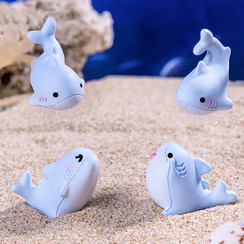 Милые фигурки акул ручная работа мультяшный КИТ микро Ландшафтные украшения