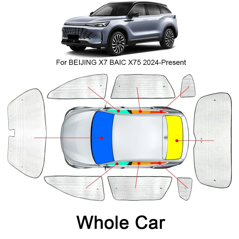 

Автомобильные солнцезащитные очки, детали для Пекина X7 BAIC X75 2024, задний козырек от солнца, коврик для лобового стекла