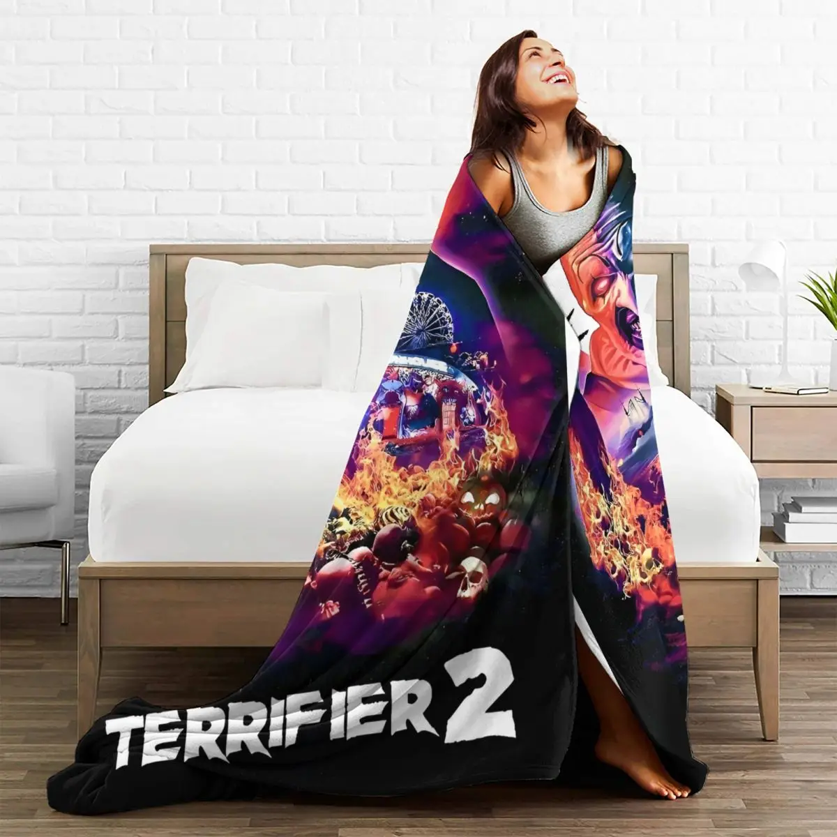Мягкое теплое одеяло для пикника Ter Baileers фланелевое покрывало на Хэллоуин дивана