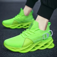 couple running sports shoes mesh breathable men sneakers shoes unisex light soft thick sole hole athletic shoes walking shoes
