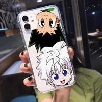 cute hunter x hunter transparent phone case for iphone 13 12 11 pro xr x xs max se22 7 8 6plus hxh anime soft cover fundas