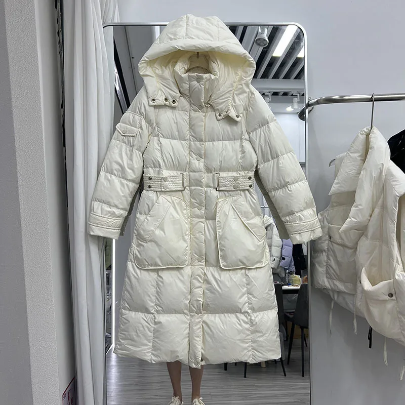 Fashion Hooded High Quality Ultralight Duck Down Jacket for Women Winter Thick Warm Parka Jacket Korean Slim Female Coat