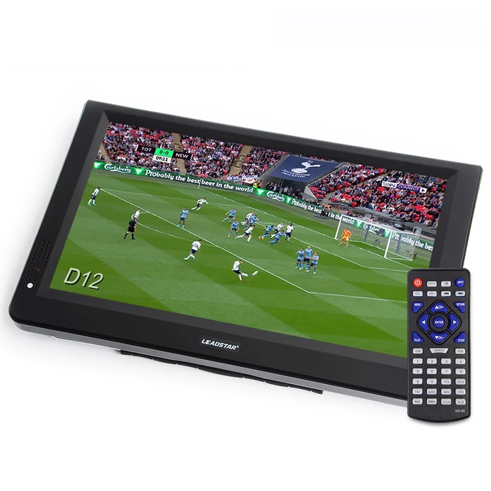 

D12 дюймов HD портативный TV DVB-T2 ATSC ISDB-T tdt цифровой и аналоговый мини маленький автомобильный Телевизор с поддержкой USB SD-карты MP4 AC3