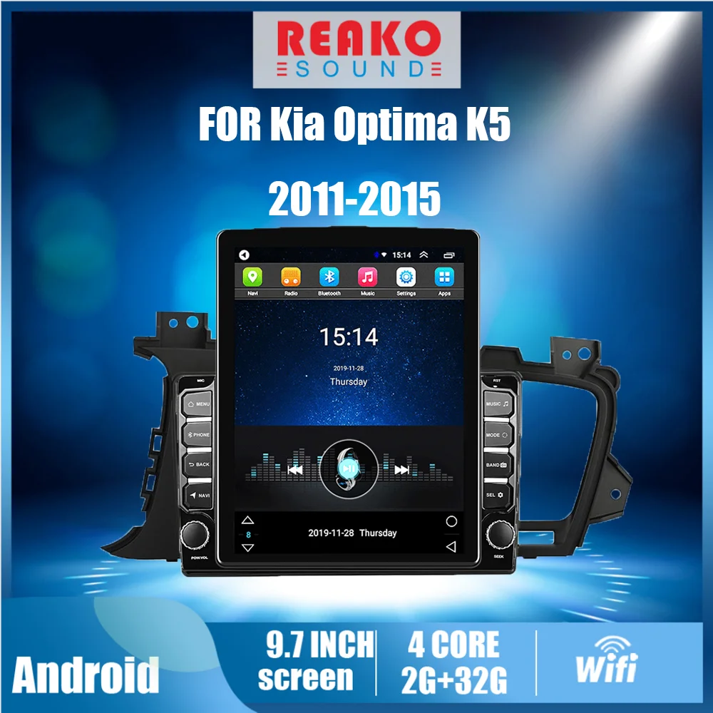 

For KIA Optima K5 2011-2015 2 Din 9.7" Tesla Screen Car Multimedia Player GPS Navigator Android Autoradio Stereo Head Unit