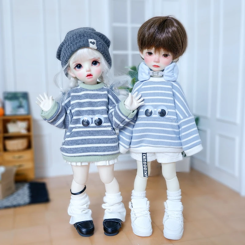 

bjd doll T-shirt for 1/6 bjd yosd doll daily basic T-shirt sweater striped top doll clothing accessories
