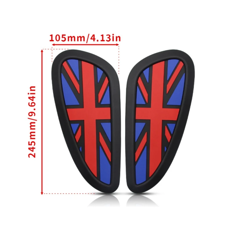 

Motorcycle Rubber Tank Traction Pad Side Gas Knee Grip Protector for Turimph Royal Enfield Interceptor 650