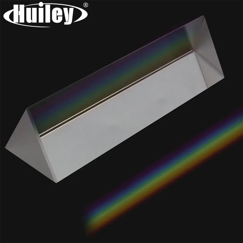 

3x3x10cm Triple Triangular Prism Rainbow Optical Glass Physics Teaching Science Explorer Refractor Light Spectrum with Gift Box