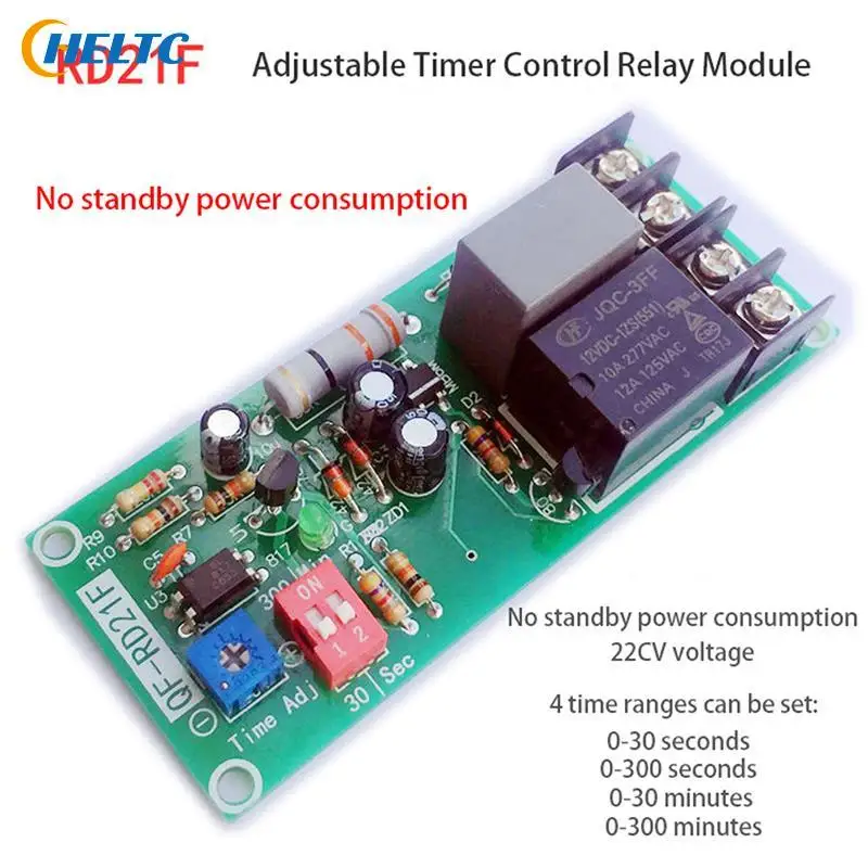 

1PCS Relay Module AC100V-220V Adjustable Timer Control Relay Module Turn Off Delay Switch Board