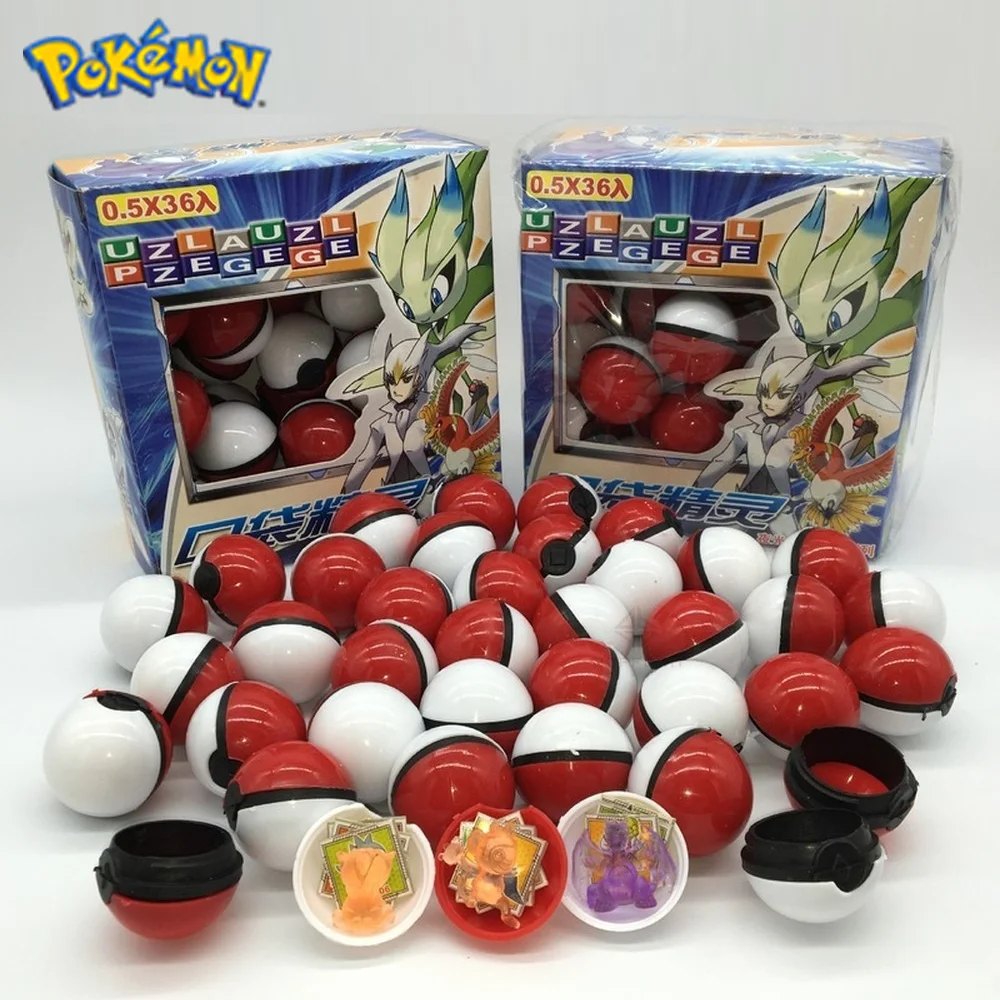 

36 Pcs Pokeball+36 Pcs Pets Spirit Action Toy Figures Kawaii Kids Creative Birthday Gifts Cartoon Model Set Anime Monster Toys