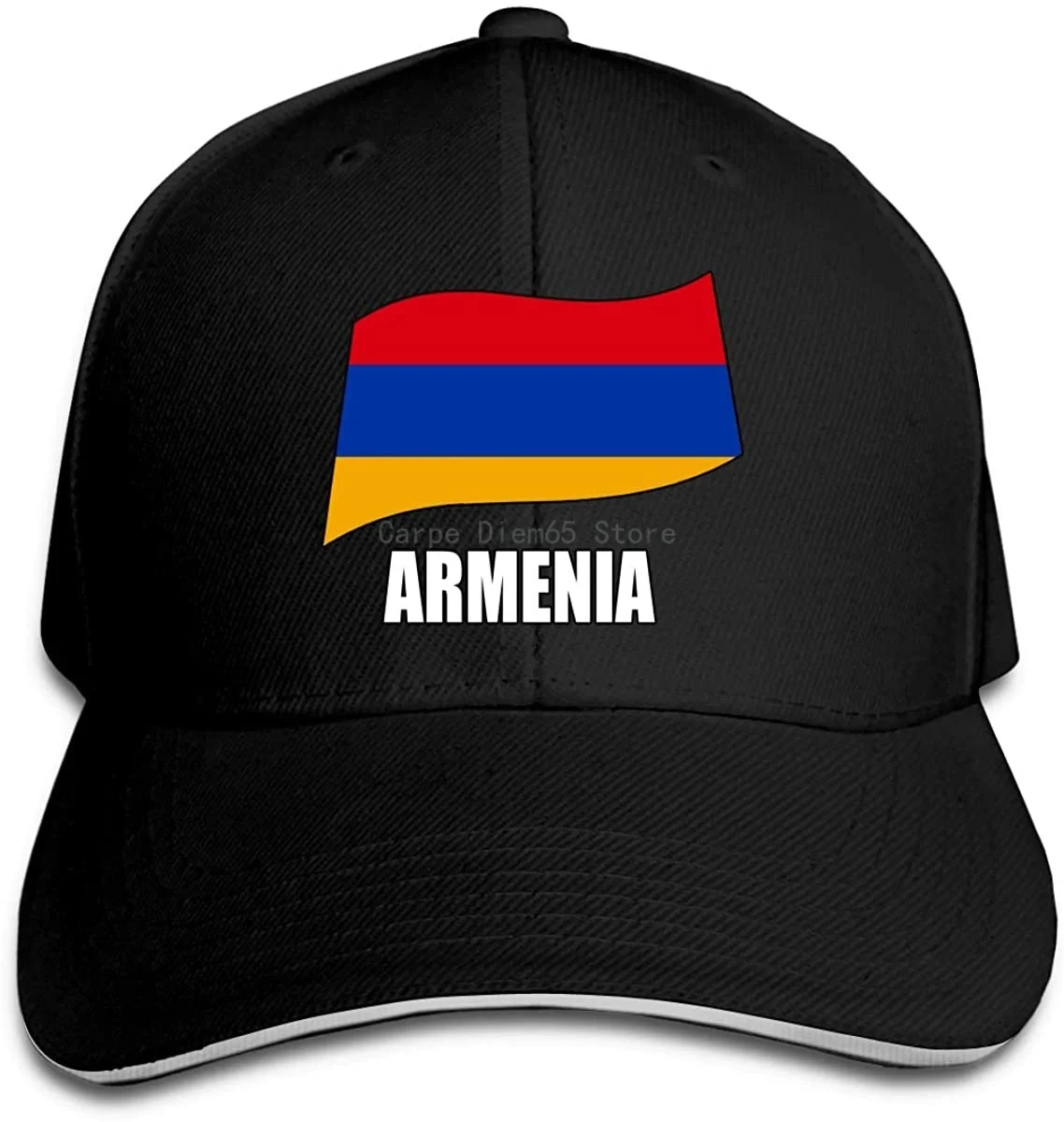 

Women's and Men's Baseball Cap Armenia Flag Cotton Flat Hat Adjustable Retro Sports & Outdoors Caps Black