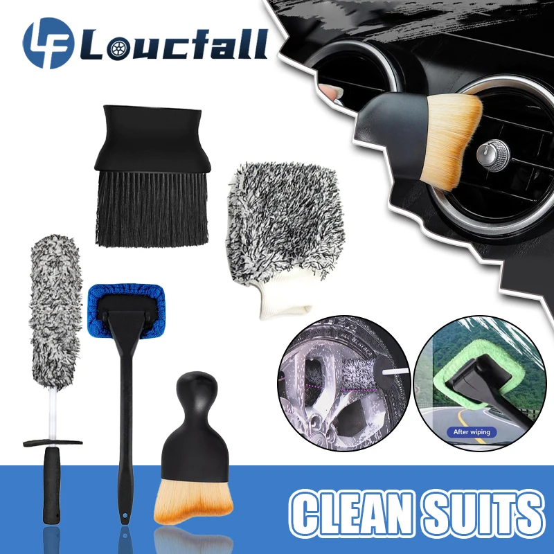 

Car Cleaner Brush Suit Windshield Cleaning Wash Tools Car Interior Cleaning Tools Car Wash Brush Microfiber Premium Wheels Brush