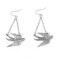modern style animal earrings lilltle birds drop earrings for women girl handmade metal pendant earring fashion ear jewelry