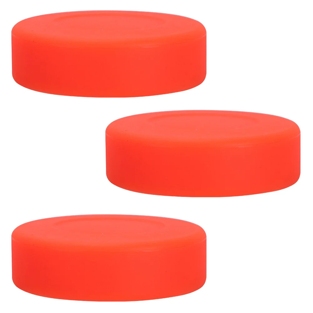

3Pcs Winter Sporting Ice Hockey Pucks Practice Bulk Sports Puck Balls (Orange)