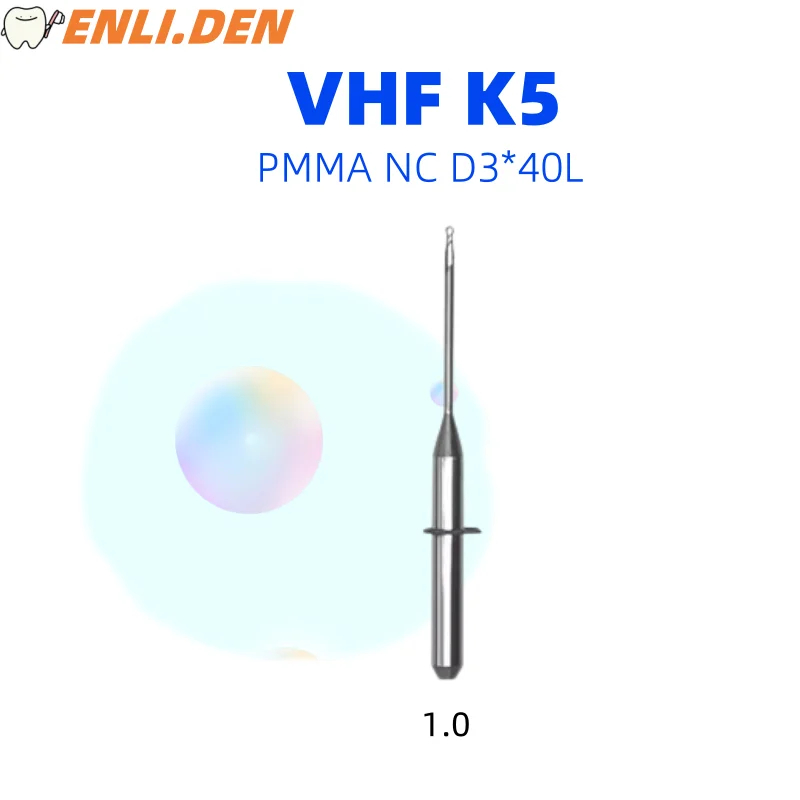 Стоматологические VHF K5 фрезерные боры для шлифовки PMMA D3 сверла диаметром 0 6/1 0/2 мм