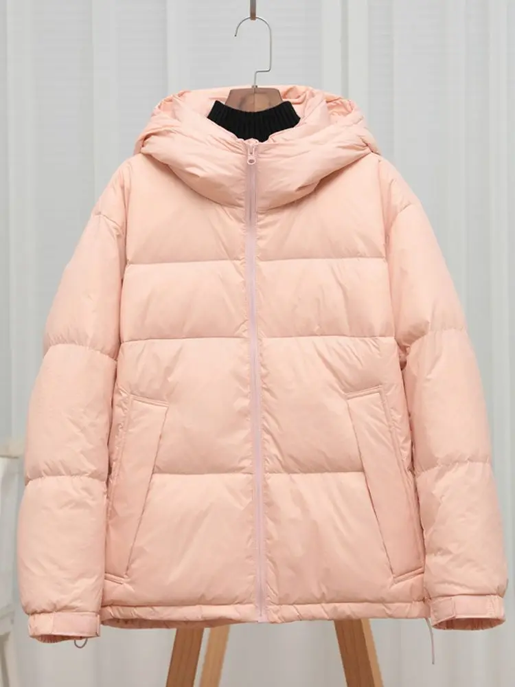 New Women Casual Style Hooded Down Jacket White Duck Down Jackets Autumn Winter Warm Coats And Parkas Female Outwear
