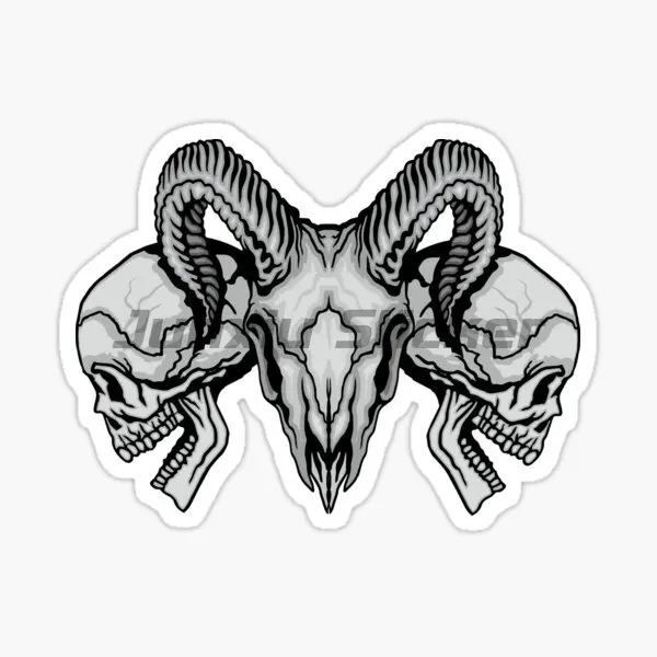 Наклейки с круглыми рогами в виде демона Аксессуары для мотоцикла ноутбука