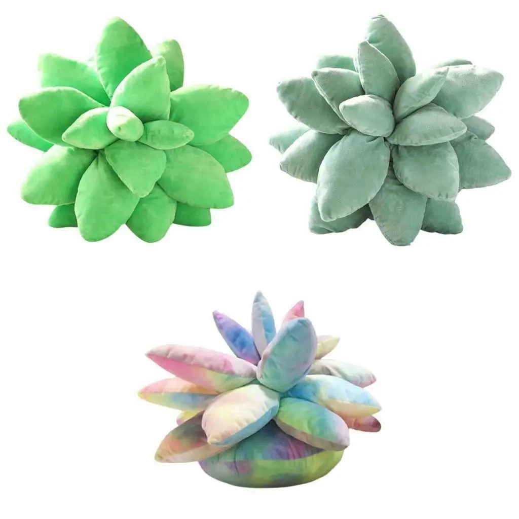 

3x Succulents Cactus Throw Pillow Novelty Soft Cushion Farmhouse Home Decor