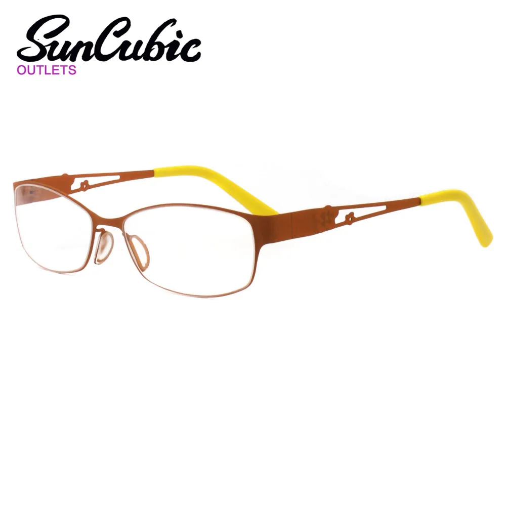 

A096 Metal Glasses Lace Design Orange Optical Frame Female Men Women Eyeglasses Eyewear
