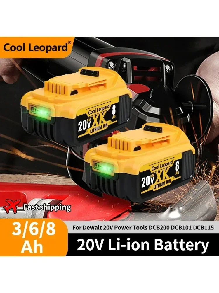 Фото Аккумулятор для электроинструмента DeWalt DCB200 DCB184 DCB203 DCB205, 12000 мАч, 20 в, литий-ионный аккумулятор №5