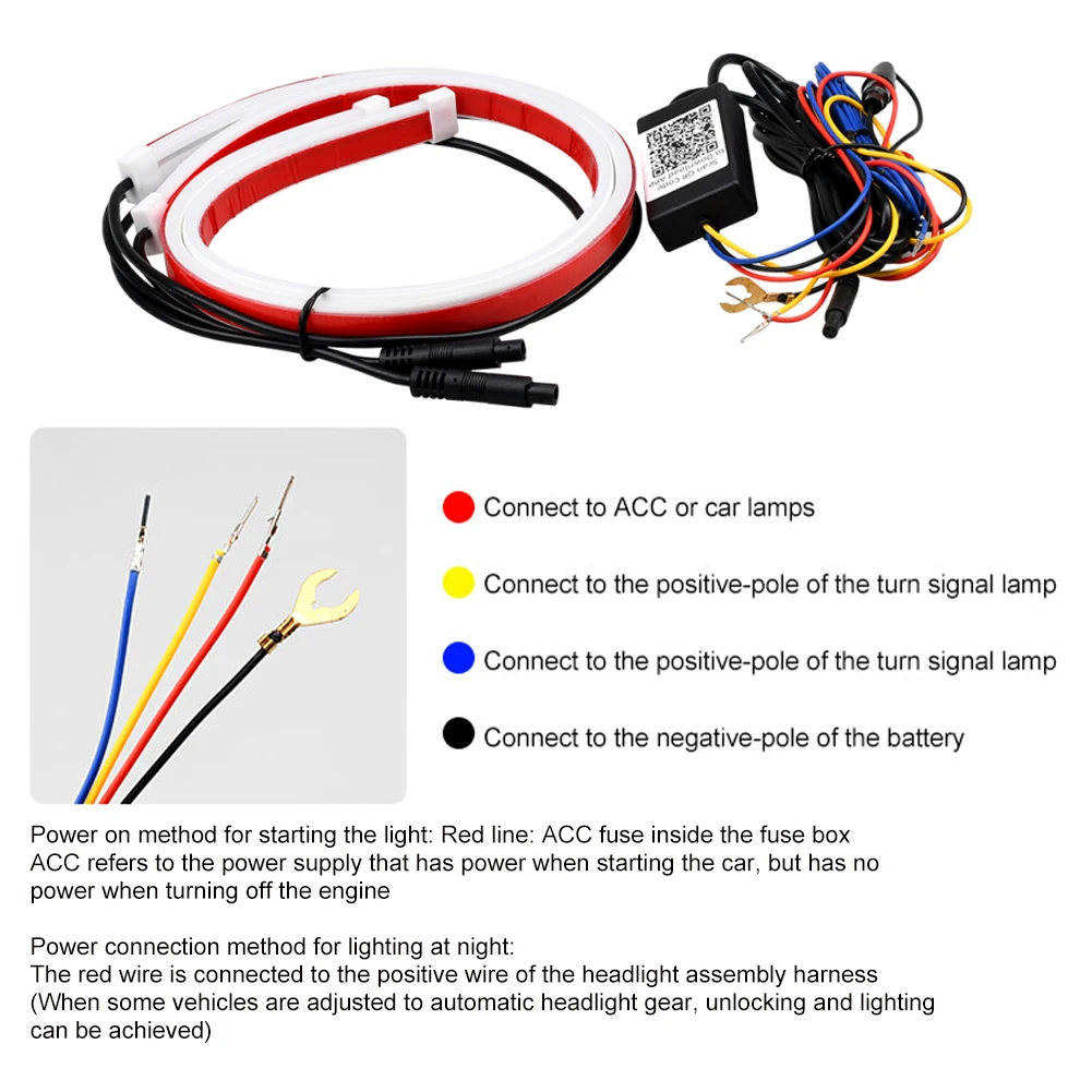 2 шт. автомобильный светодиодный неоновый свет DRL RGB дневные ходовые огни
