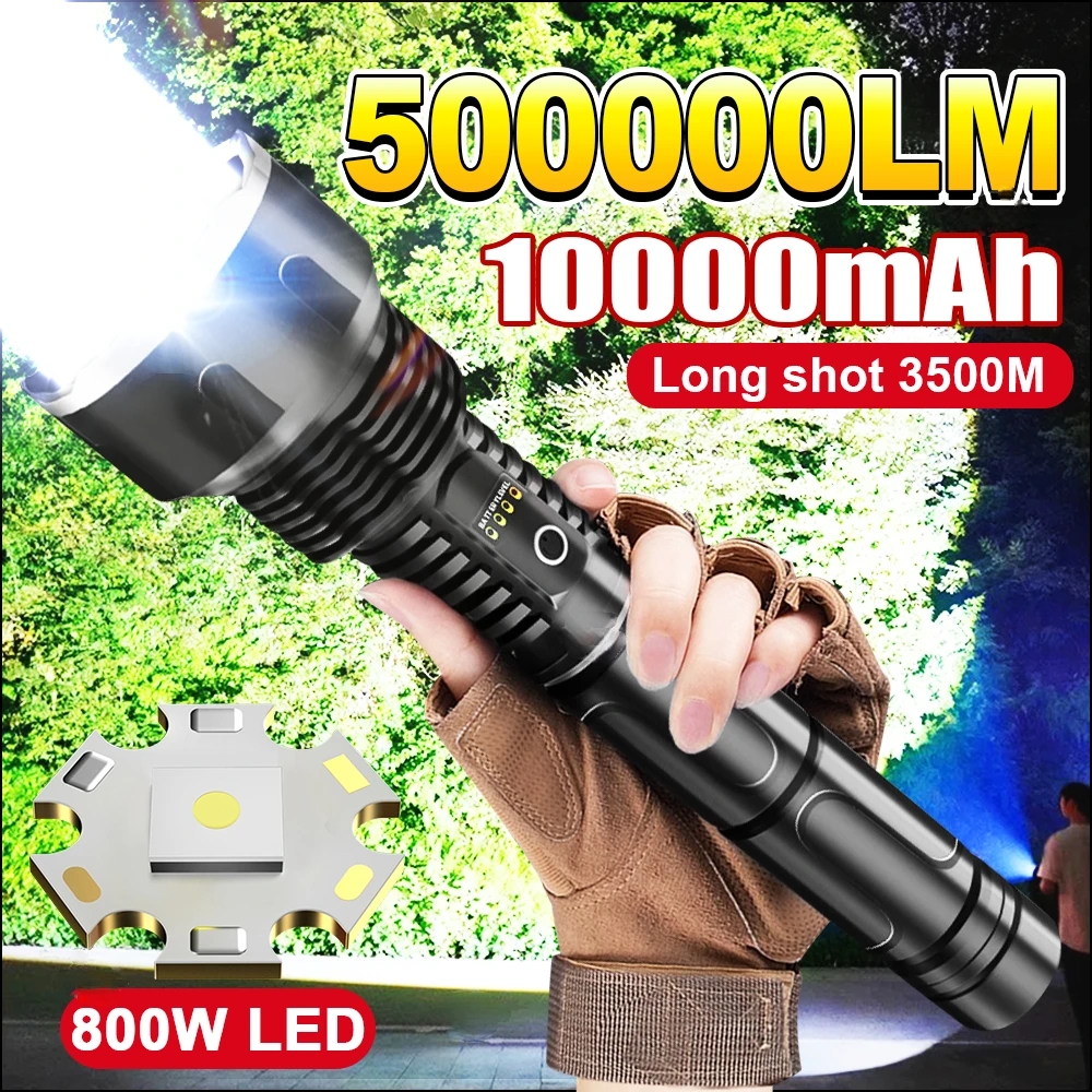 Новый мощный светодиодный фонарик супер яркий дальнего действия 3500 м уличный