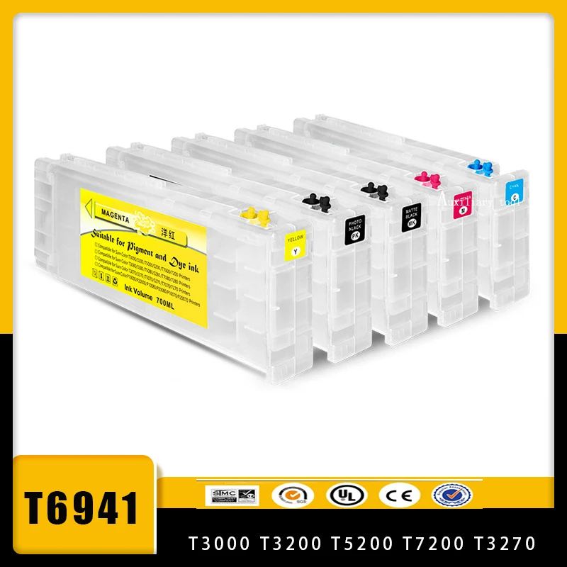

Vilaxh T6941 - T6945 Refillable ink cartridge for Epson Sure Color T3200 T5200 T7200 T3270 T5270 T7270 T3000 T5000 T7000 T3070