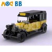 moc small yellow taxi building block toy compatible with lego tech building blocks boys girls holiday gift