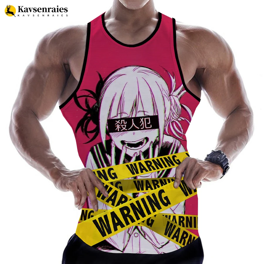 

Новинка, 3D цифровая печать, майка в стиле аниме для девочек, модный крутой жилет, мужские и женские безрукавки большого размера