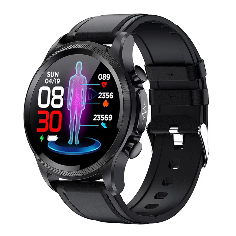 

Мужские Водонепроницаемые Смарт-часы с измерением уровня сахара в крови и ЭКГ