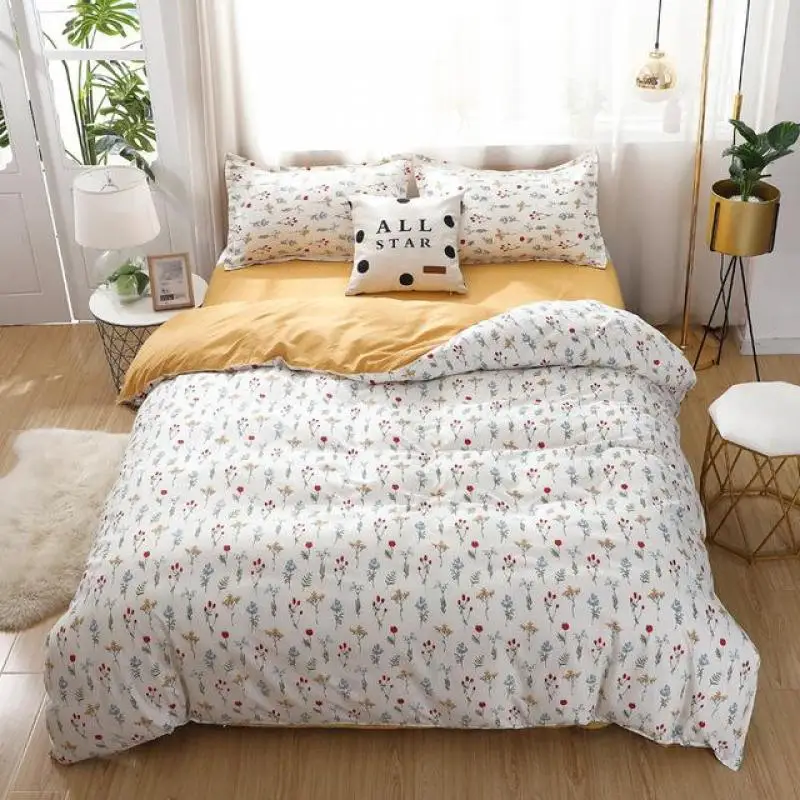 

3Pcs 175x220/150x200Quilt Cover,King Size Blanket Cover Chinese Bedding Set,Sunflower Pattern Duvet Cover 200x230 Pillowcase