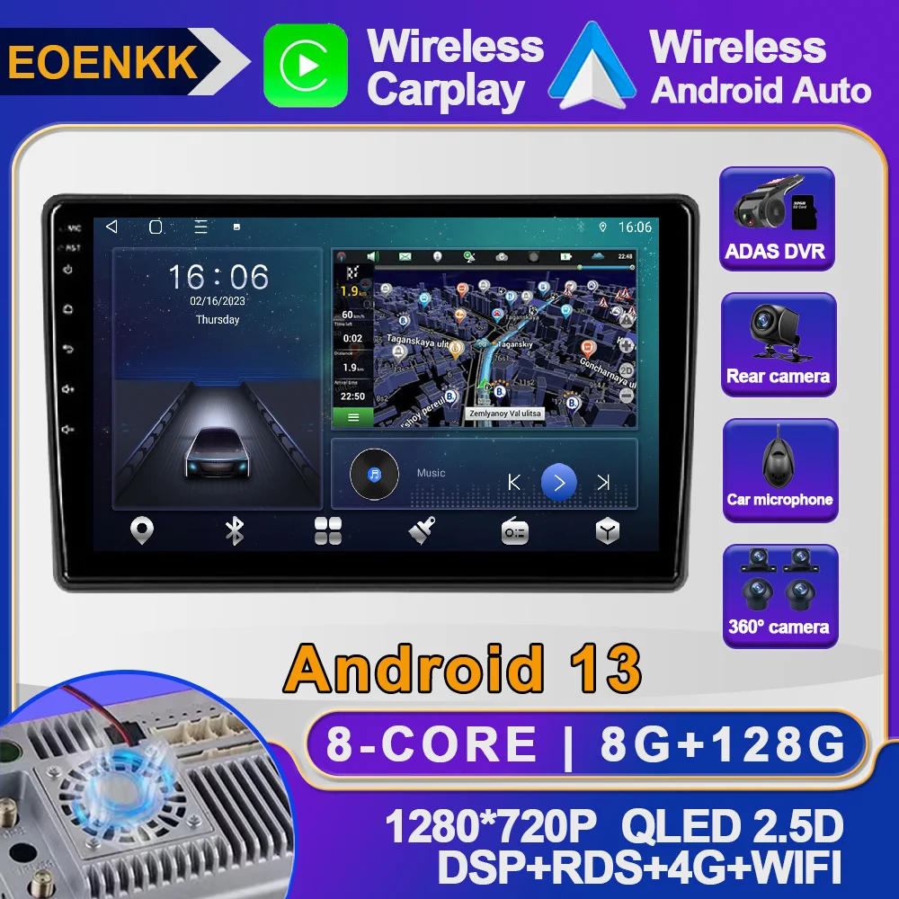 

Android 12 For Audi A4 2000 - 2009 Car Radio DSP Multimedia SWC Video Navigation GPS Wireless Carplay Auto BT AHD Stereo WIFI