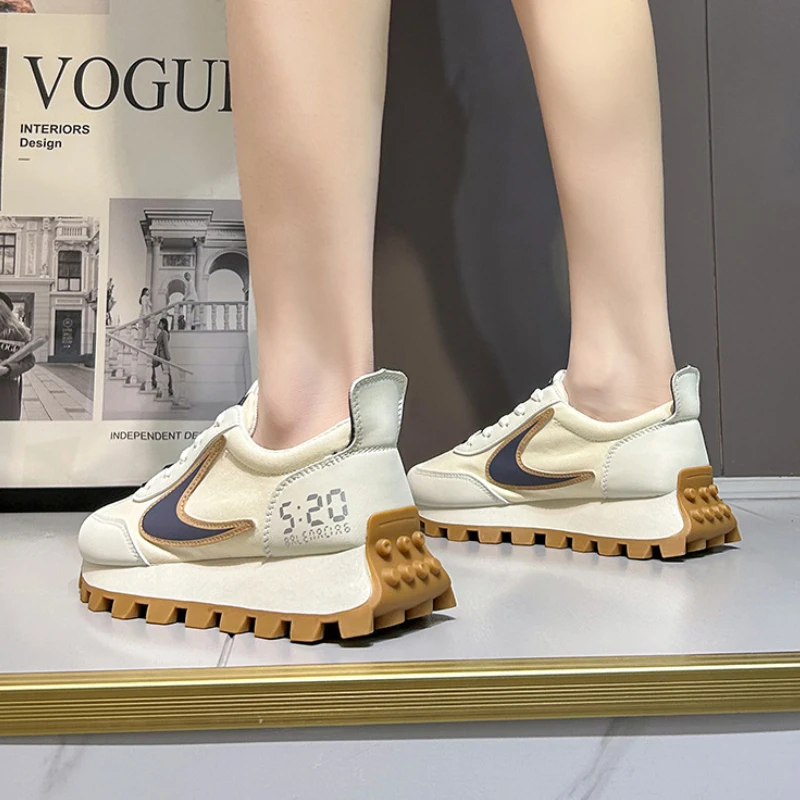 Women's sports shoes thick bottom breathable casual shoes outdoor walking shoes