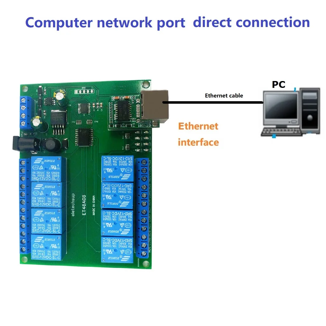 8ch сеть ethernet rs485 Многофункциональное реле Модуль modbus slave rtu tcp/ip uart коммутационная