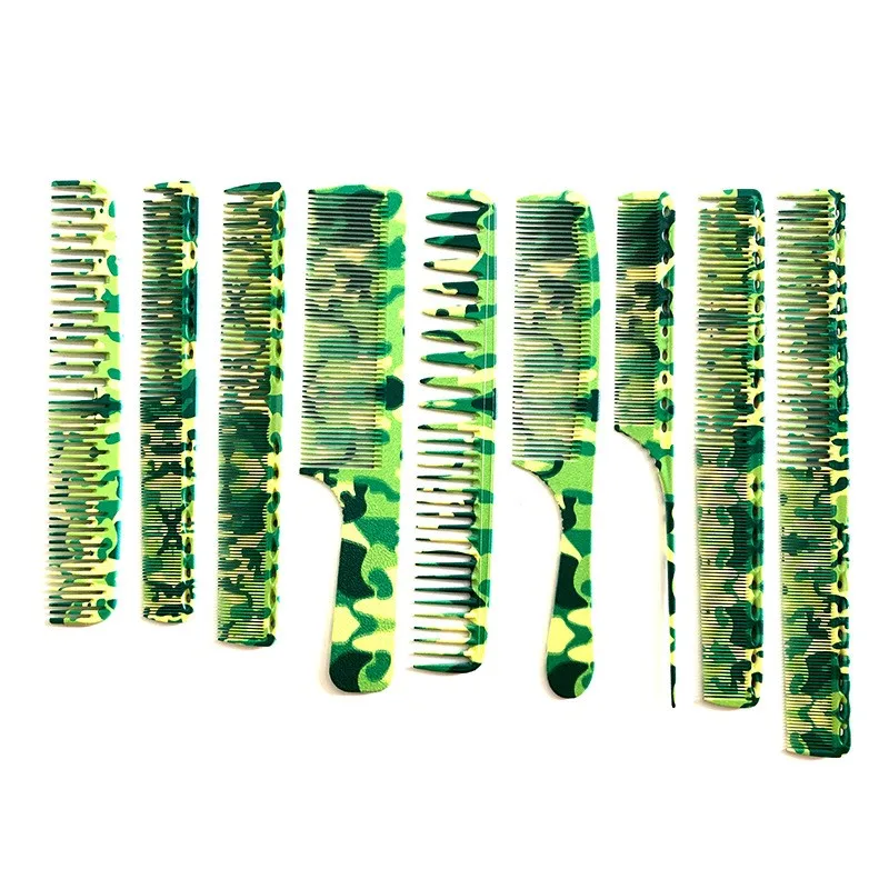 Мужские камуфляжные гребни для стрижки волос 11 дюймов Парикмахерские текстурные