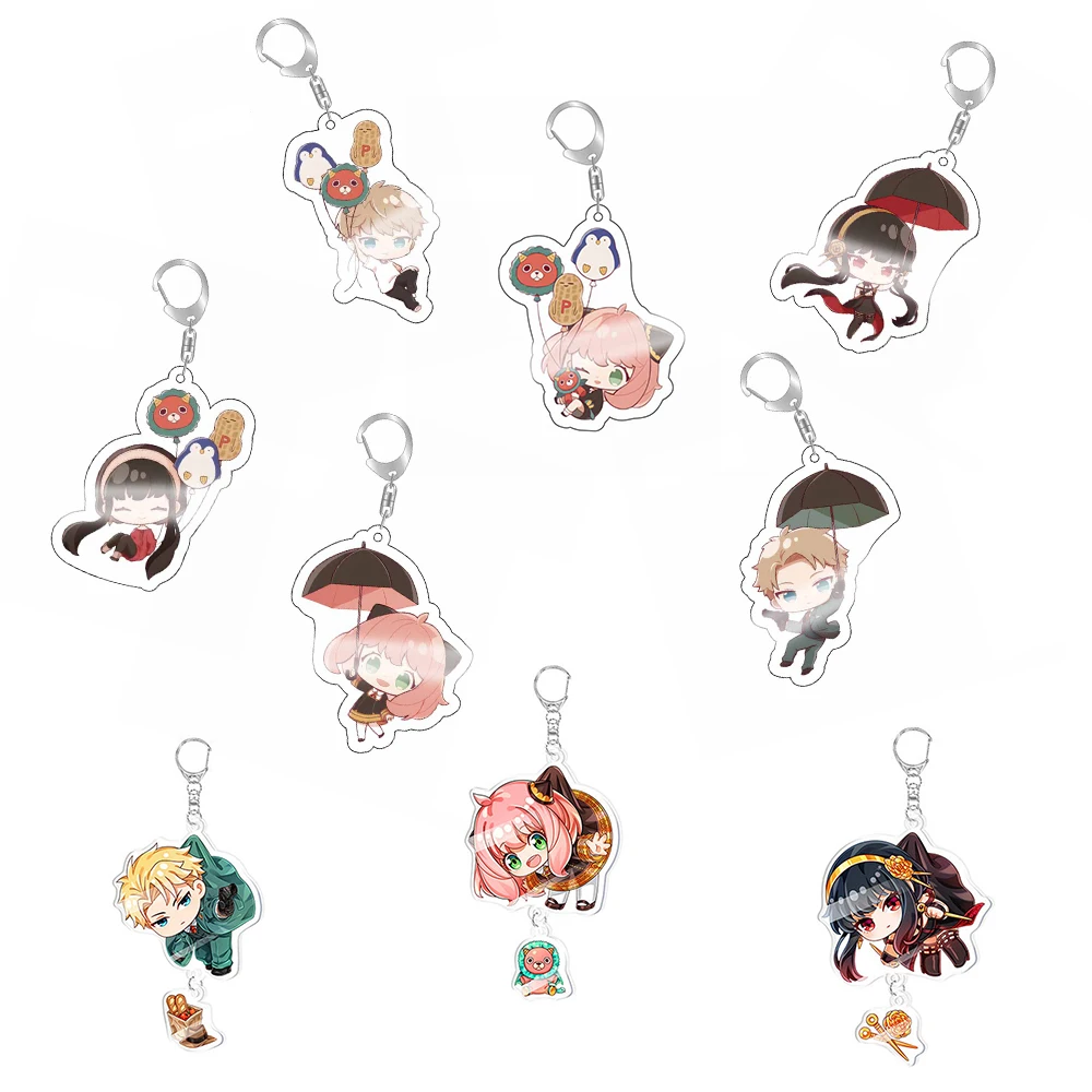 

Anime Keychain Spy X Family Alex Organ Natalie Van Sistine Megan Shipman Anya Accessories Cute Bag Pendant Key Ring Gifts
