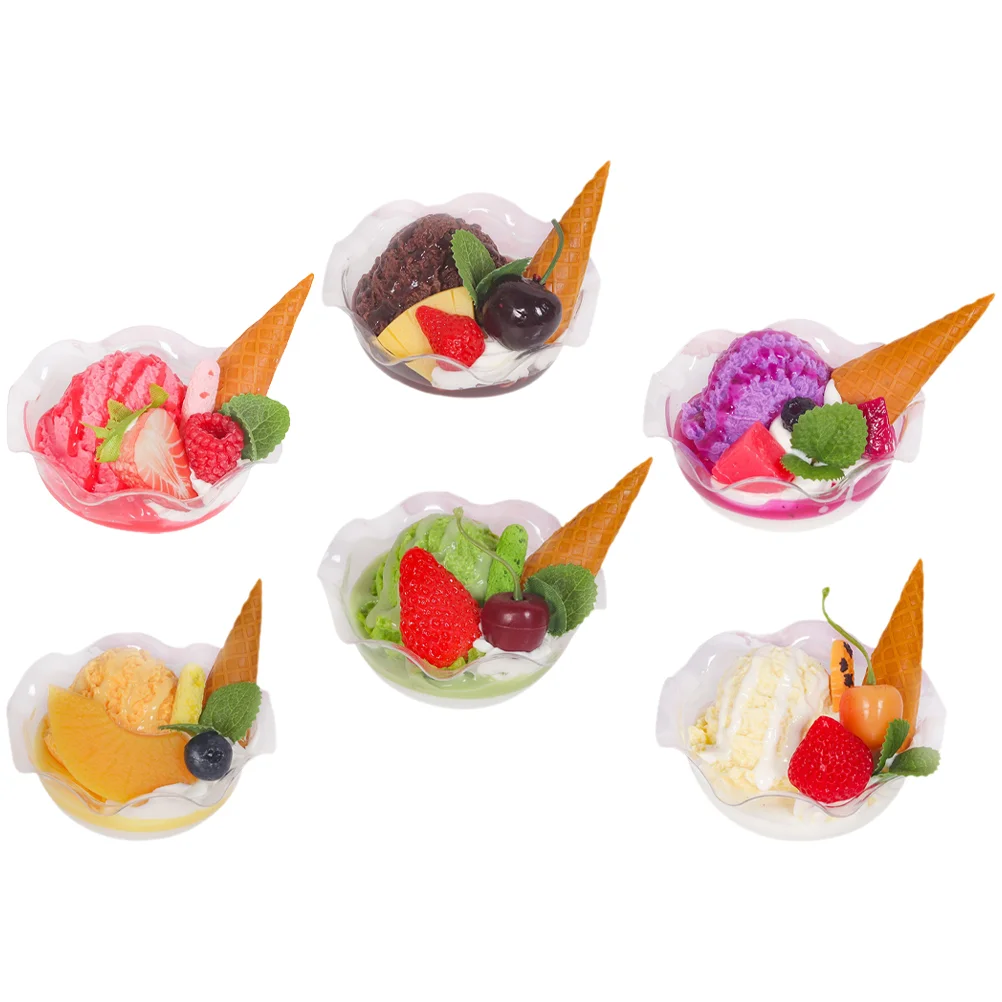 

Simulation Dessert Model Props Realistic Food Ice Cream Decor Photo Play Cupcakes Fake Toy Wedding