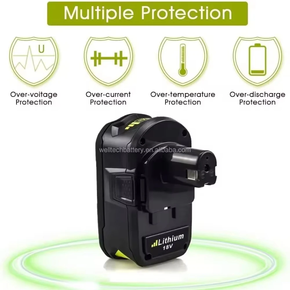 Аккумуляторная батарея 6 Ач/8 Ач для электроинструментов RYOBI P108 18 в One + Plus вольт