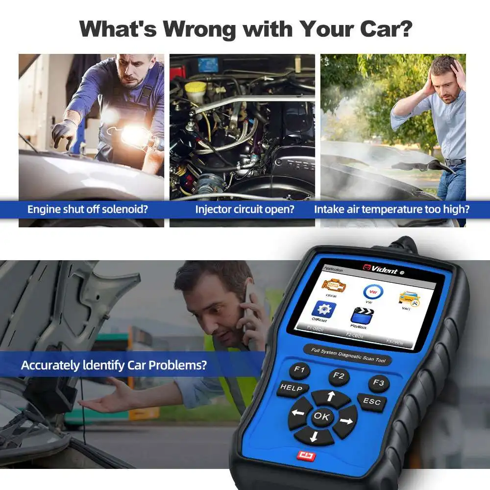 Сканер Vident V301PRO OBDII для VAG VW/Audi/Skod/SEAT/BENTLEY считыватель всех системных кодов SAS EPB DPF