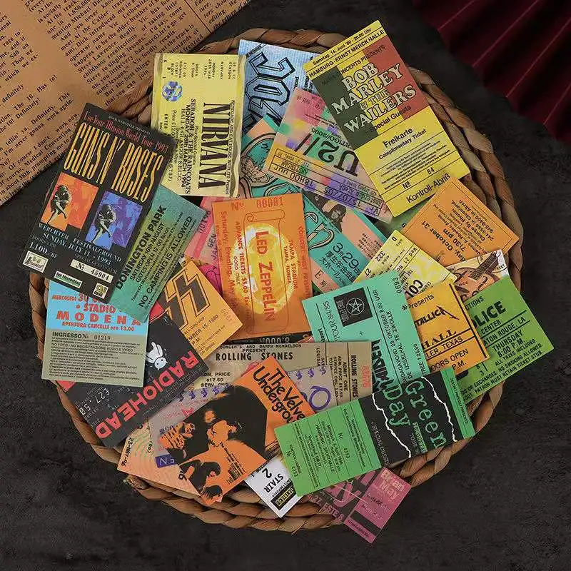 43 шт. в наборе билет стиле рок-группы водонепроницаемая фотосессия Цветочная