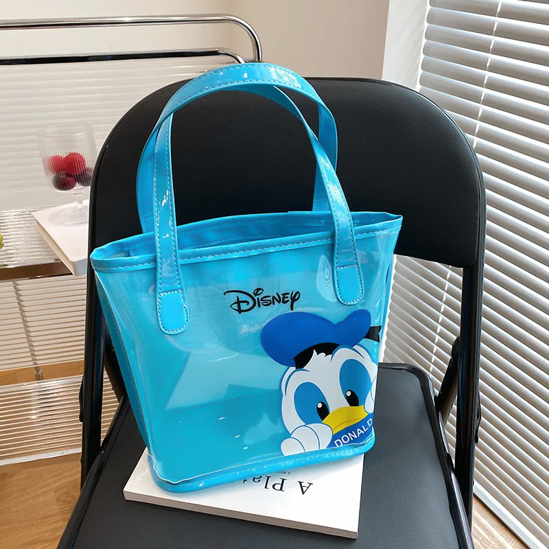 2022 New high-quality Disney transparent handbag, street fashion retro trend Disney Donald Duck jelly bag